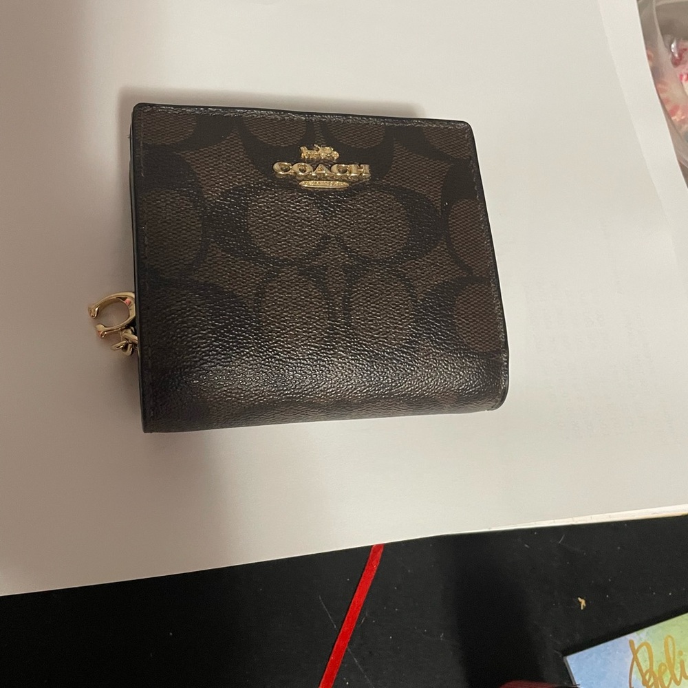 Coach Signature Brown Key Holder